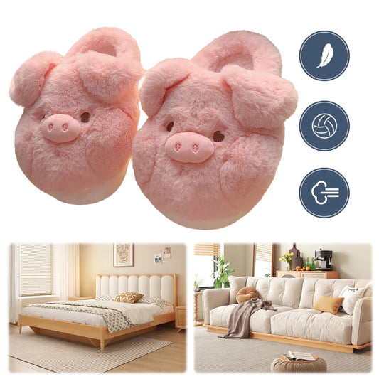 Plush Pig Slippers