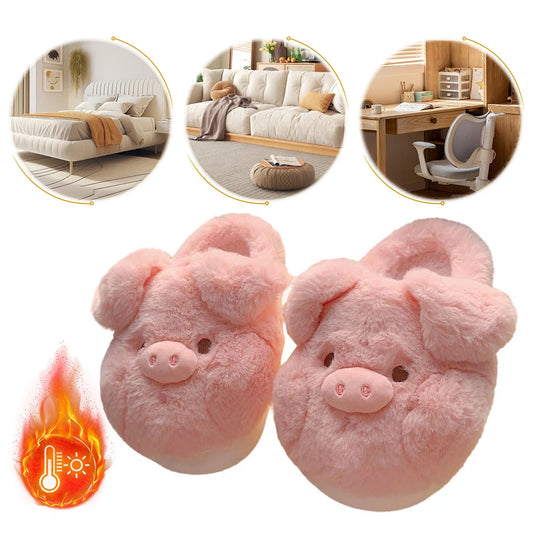 Plush Pig Slippers